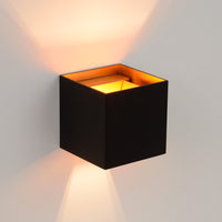 Lucide XIO LED Wandleuchte dimmbar G9 1x4W 2700K verstellbarer Abstrahlwinkel Schwarz modernes quadratisches Design