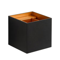 Lucide XIO LED Wandleuchte dimmbar G9 1x4W 2700K verstellbarer Abstrahlwinkel Schwarz modernes quadratisches Design