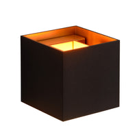 Lucide XIO LED Wandleuchte dimmbar G9 1x4W 2700K verstellbarer Abstrahlwinkel Schwarz modernes quadratisches Design