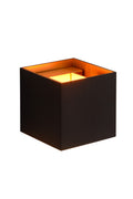 Lucide XIO LED wall light dimmable G9 1x4W 2700K adjustable beam angle Black modern square design
