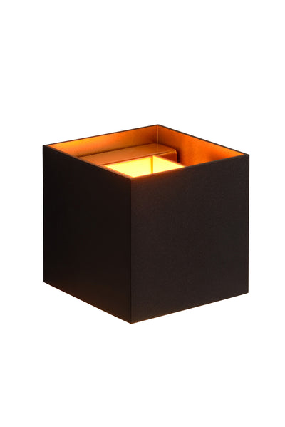 Lucide XIO LED wall light dimmable G9 1x4W 2700K adjustable beam angle Black modern square design