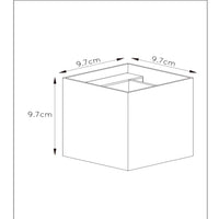 Lucide XIO LED Wandleuchte, dimmbar G9 4W 2700K, verstellbarer Abstrahlwinkel, quadratisches Aluminium Weiß, IP20