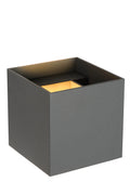 Lucide XIO LED Wandleuchte, dimmbar G9 1x4W 2700K, verstellbarer Abstrahlwinkel, Dunkelgrau, modernes quadratisches Design