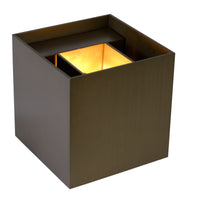 Lucide XIO LED wall light dimmable G9 1x4W 2700K adjustable beam IP20 rust brown aluminium