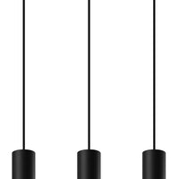 Led hanglamp zwart chrome loopez 3x gu10 fitting by sollux lighting