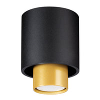 LED plafondspot zwart nesi with GU10 fitting - sollux lighting