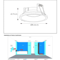 Lucide ZIVA LED Einbau-Badezimmerstrahler, GU10-Fassung, IP44, rundes Aluminium, Sandweiß, Ø84mm