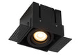 Lucide TRIMLESS square recessed spot, 1xGU10, 50W max, dimmable, IP20, Sand Black aluminium