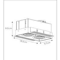 Lucide TRIMLESS Einbaustrahler 2xGU10 Schwarz, Aluminiumgehäuse, IP20, dimmbar, 220-240V