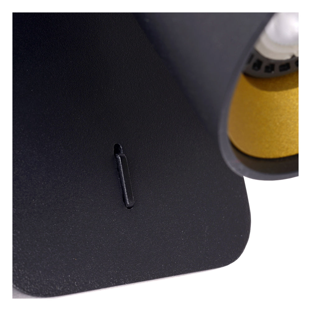 Lucide TURNON LED wall light Black/Gold 1x5W GU10 2200K-3000K dim to warm aluminium modern design IP20