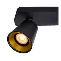 Lucide TURNON LED-Deckenstrahler, 2x5W GU10, dim to warm 2200K-3000K, Schwarzes Aluminium, IP20