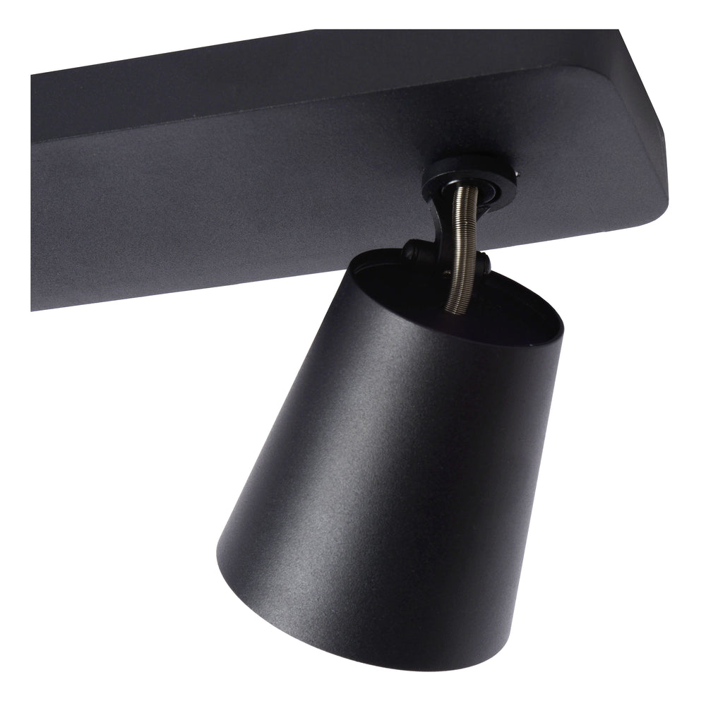 Lucide TURNON LED ceiling spotlight, 2x5W GU10, dim to warm 2200K-3000K, Black Aluminium, IP20