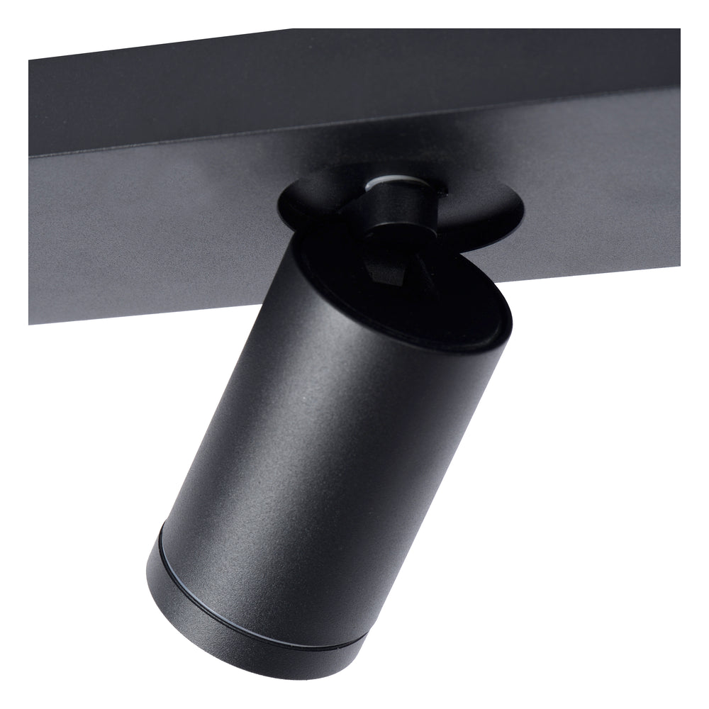Lucide TAYLOR LED Deckenstrahler, 2x5W GU10 dim to warm 2200K-3000K, IP44 Badezimmerleuchte Schwarz