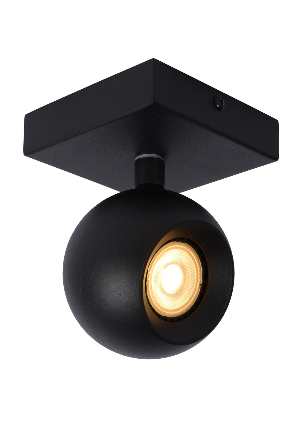 Lucide FAVORI LED ceiling spotlight Black, 1xGU10, 230V, IP20, dimmable, adjustable 360° metal modern design