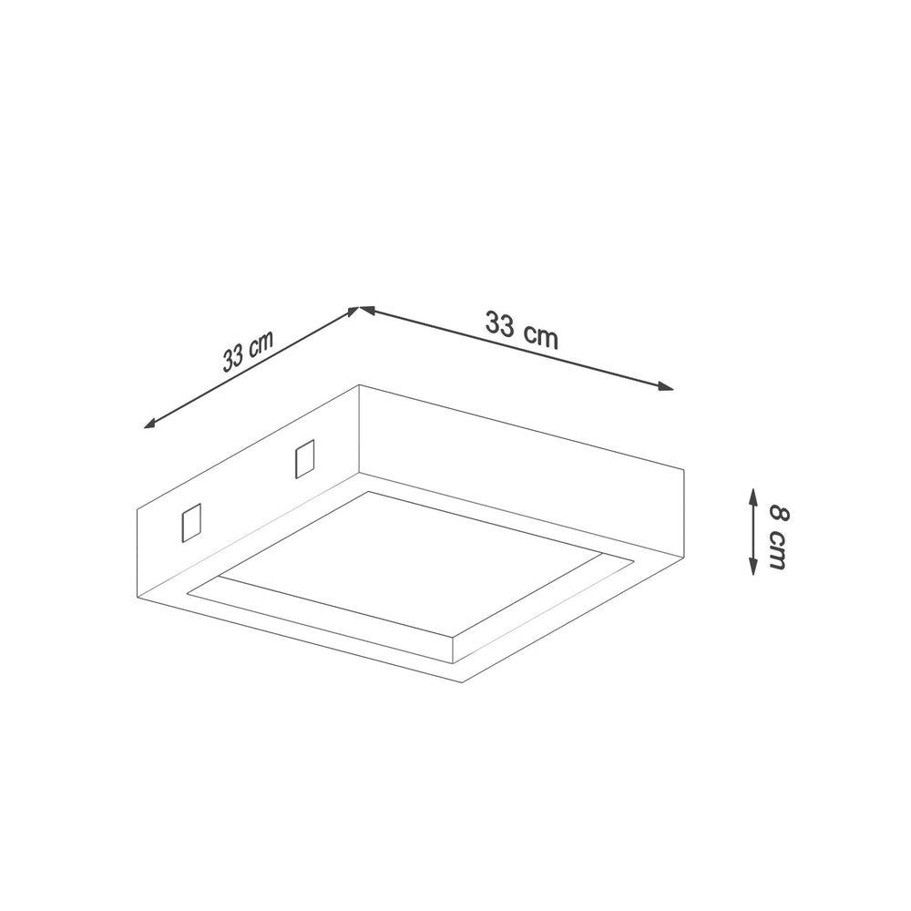 Sollux Lighting plafondspot RIZA beton LED lamp 3000K 1521 lumen