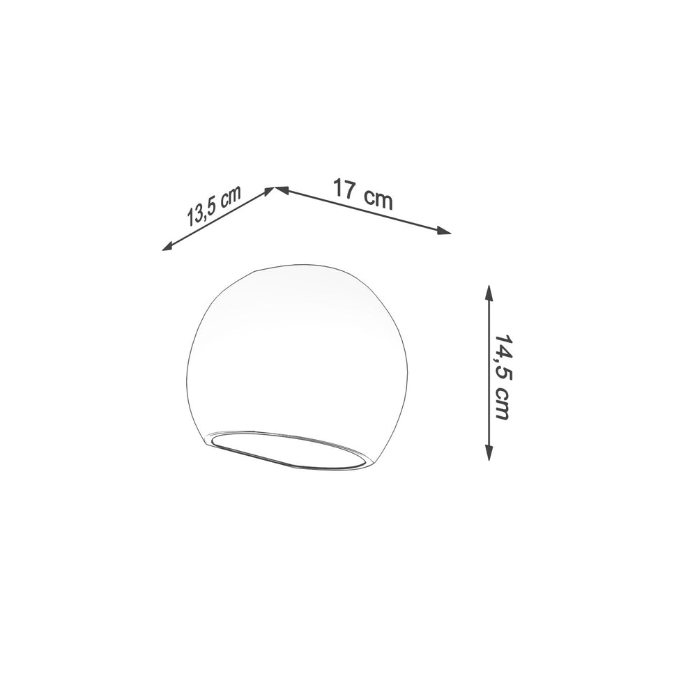 Sollux Lighting LED lamp 50W aluminum globe, IP20, 220-240V, 4000K, matte gold finish