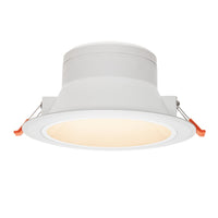 Spectrum LED Einbaustrahler 30W 2400 Lumen 3000K warmweiß IP44 Weißes Gehäuse 230mm Ausschnitt