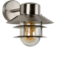 Lucide ZICO wall light stainless steel round IP44 E27 classic indoor outdoor 220-240V Ø218mm