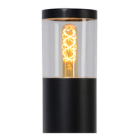 Lucide Fedor outdoor pedestal light, E27 socket, IP44, stainless steel Black, 490mm height