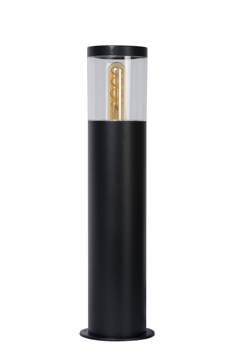 Lucide Fedor outdoor pedestal light, E27 socket, IP44, stainless steel Black, 490mm height