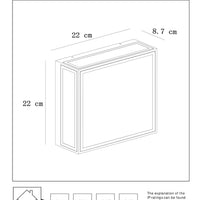 Lucide DUKAN LED Deckenleuchte Schwarz, 2xE27, IP65, Aluminiumdruckguss, 220x220mm Innen Außen