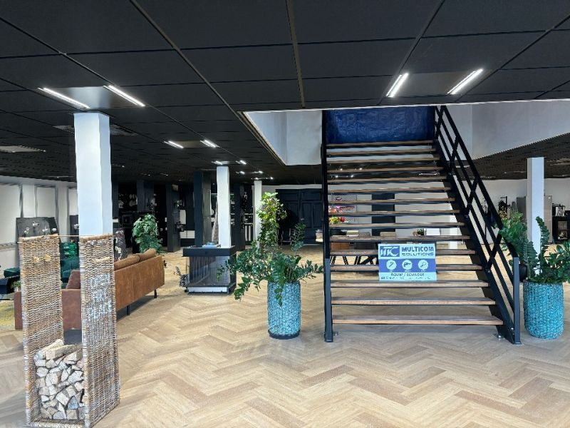 Spectrum LED Panel 120x30CM UGR16 Raster 27.5W 4000 Lumen 4000K Kaltweiß IP20 Mattschwarz