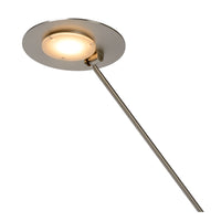 Lucide ANSELMO LED reading floor lamp, dimmable 9W 3000K, 100-240V, IP20, metal, satin nickel finish
