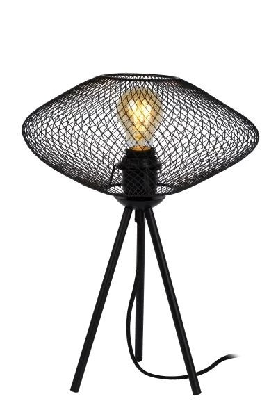 Lucide Mesh Tischlampe Schwarz 30cm 1xE27 LED 220-240V
