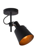 Lucide Quinny schwarz LED-Deckenstrahler 1xE27, IP20, 80 CRI, 220-240V