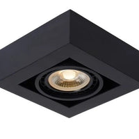 Lucide ZEFIX LED Deckenstrahler, Dim to Warm, GU10 12W 2200K-3000K, verstellbar, quadratisch, Schwarz, IP20