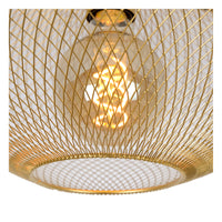 Lucide MESH Deckenleuchte, 1xE27, max. 40W, IP20, Sandy Gold Metall, 450x450x240mm modernes Design