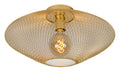 Lucide MESH ceiling light, 1xE27, 40W max, IP20, Sandy Gold metal, 450x450x240mm modern design