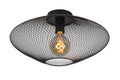 Lucide MESH ceiling light Ø45cm, E27 socket, 220-240V, 40W max, metal matt black, IP20 modern design