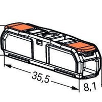 Wago Durchgangsklemme 2-fach 4mm² 221-2411 - 60 Stück, IP20, CE, RoHS, 220-240V AC, kompaktes Design