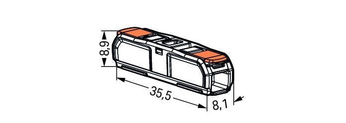 Wago Durchgangsklemme 2-fach 4mm² 221-2411 - 60 Stück, IP20, CE, RoHS, 220-240V AC, kompaktes Design