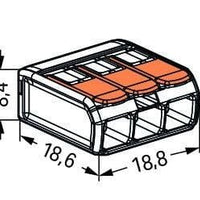 Wago Verbindungsklemme 3-fach 4mm² IP20 221-413 50 Stück für einfaches Kabelmanagement