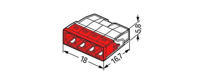 WAGO 4-conductor terminal block 0.5-2.5 mm² IP20 for indoor use, 2273-204, CE & RoHS certified