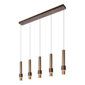 Lucide MARGARY LED Pendelleuchte, dimmbar 5x4.2W 2700K 230V, Aluminium Kaffeefinish, modern höhenverstellbar