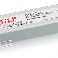 GLP LED power supply adapter 24V 60W 2.5A IP67 waterproof driver CE RoHS for LED lighting