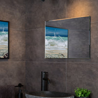 Lucide LENNERT LED bathroom ceiling spotlight, 2x5W GU10 dimmable, 3000K, IP44, Sand Matt Black