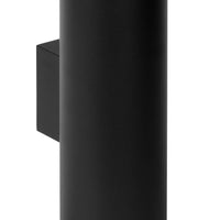 Lucide VOLANTIS Black outdoor wall light, 2xE27, IP54, uplight & downlight, modern aluminum cylinder