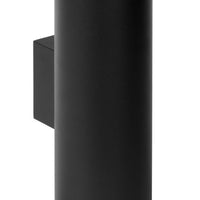 Lucide VOLANTIS Black outdoor wall light, 2xE27, IP54, uplight & downlight, modern aluminum cylinder