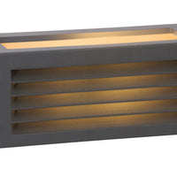 Lucide DIMO wall light Anthracite, indoor outdoor, E27 socket, IP54, rectangular aluminum housing