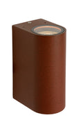 Lucide BOOGY wall light indoor outdoor 2xGU10 IP44 Rusty aluminum modern up down lighting