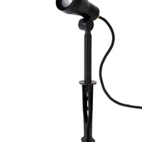 Lucide SPIKE LED garden spotlight, 1x5W GU10 3000K, dimmable, IP54 Black aluminum outdoor light