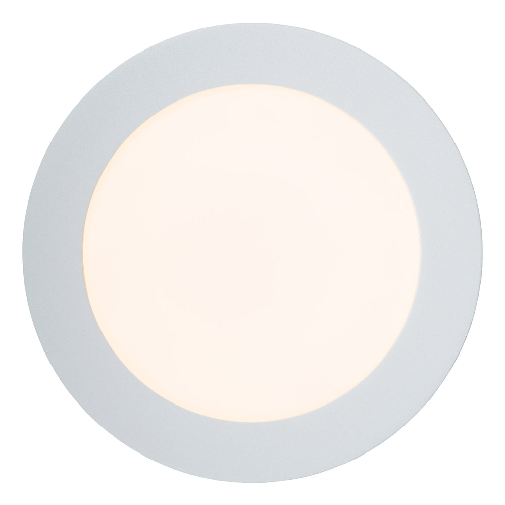 Lucide BRICE LED bathroom ceiling light, round 18cm, dimmable 12W 3000K, IP44 White