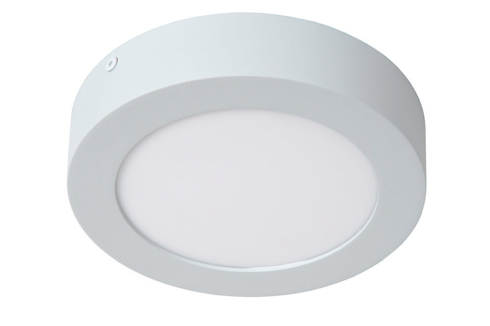 Lucide BRICE LED bathroom ceiling light, round 18cm, dimmable 12W 3000K, IP44 White
