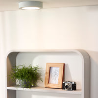 Lucide BRICE LED bathroom ceiling light, round 18cm, dimmable 12W 3000K, IP44 White