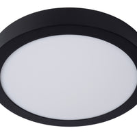 Lucide BRICE LED ceiling light, 30W 3000K dimmable, IP44 round 30cm, Matt Black, modern bathroom lighting