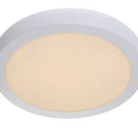 Lucide BRICE LED bathroom ceiling light, dimmable 30W 3000K, round 300mm, IP44, White finish